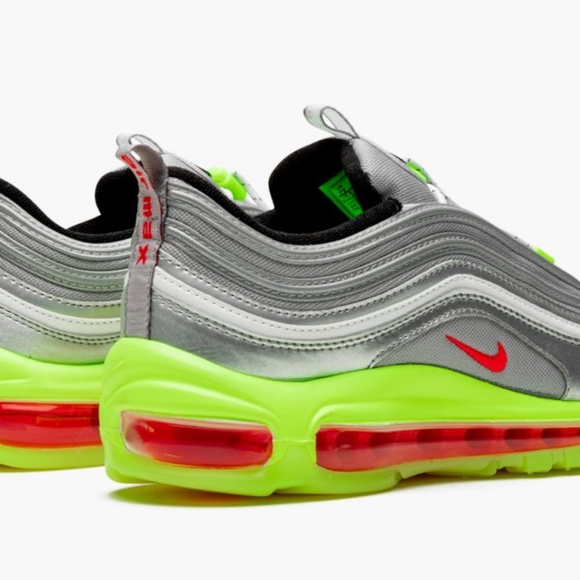 Air max 97 rft GS Silver Volt Metallic Silver/Red (BRAND NEW) no box - Picture 4 of 4